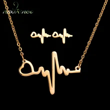 Heartbeat Jewelry Nurse Jewelry Heartbeat Pendant Nurse Necklace Silver Heartbeat Heartbeat Necklace Charm Jewelry EKG Necklace