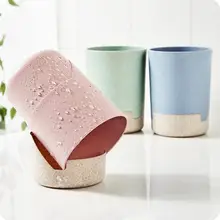 Пшеничной соломы Аксессуары для ванной комнаты Кружка Творческий набор с базовыми Зубная щётка чашки Пластик любителей мыть чашки