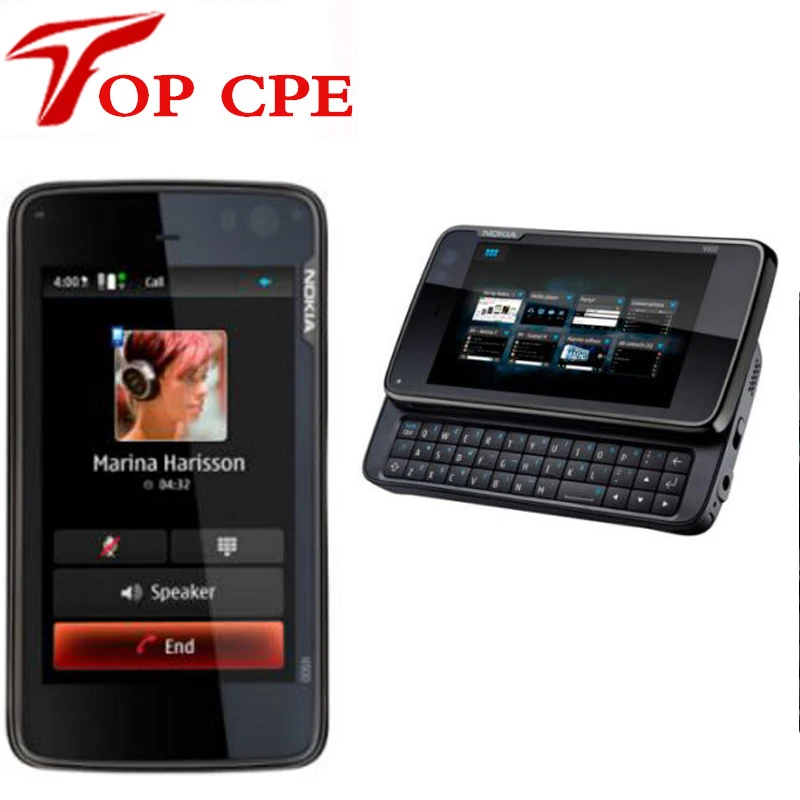 Free ship Russian keyboard original unlocked Refurbished Nokia N900 3G GSM mobile phone WIFI GPS 5MP