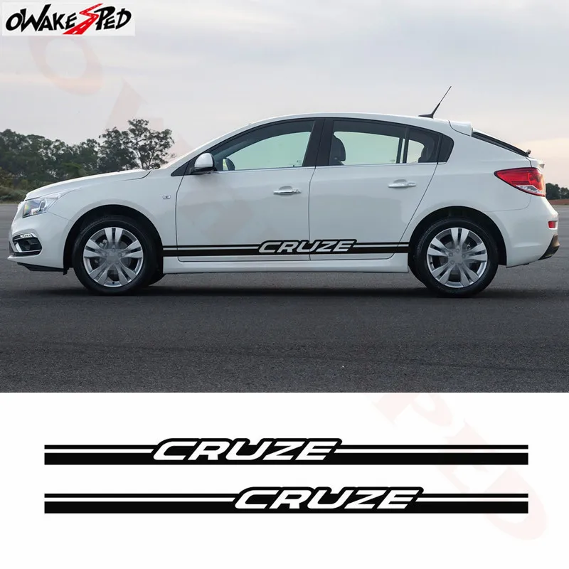 

Car Side Skirt Sticker Racing Sport Styling Body Door Decor Stickers For Chevrolet Cruze 2011-2015 Auto Exterior Accessories