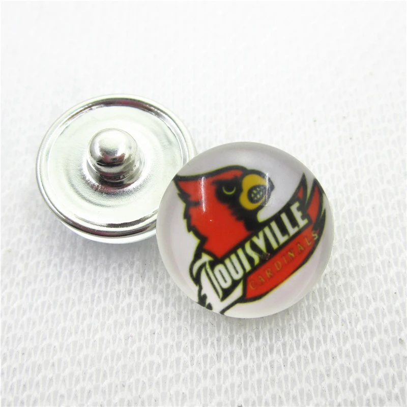 10pcs University of Louisville Snap Buttons 18mm Sports snap