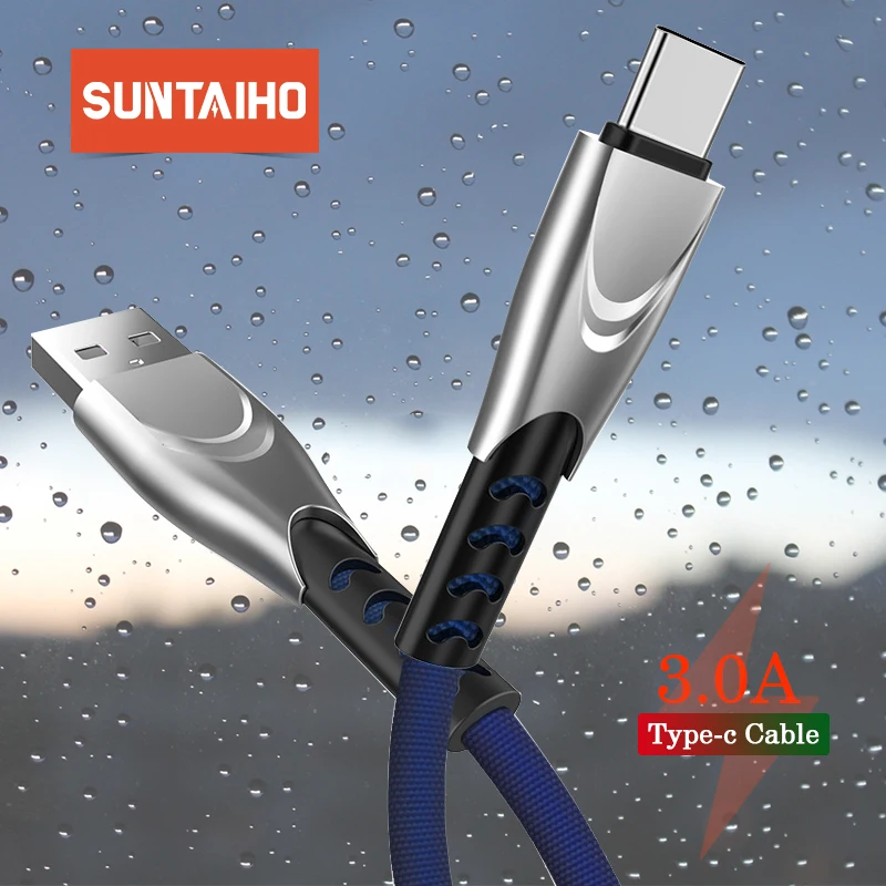 

Suntaiho USB Type C Cable for Samsung S10 S9 Fast Charge Type-C Phone Charging Wire USB C Cable for Xiaomi mi9 Redmi note 7 cord