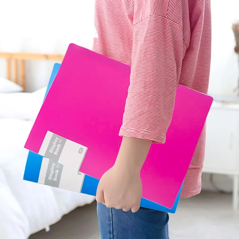 

1PC A4 Display Book 40 Page Transparent Insert Folder Document Storage Bag For Bank Campus File Office