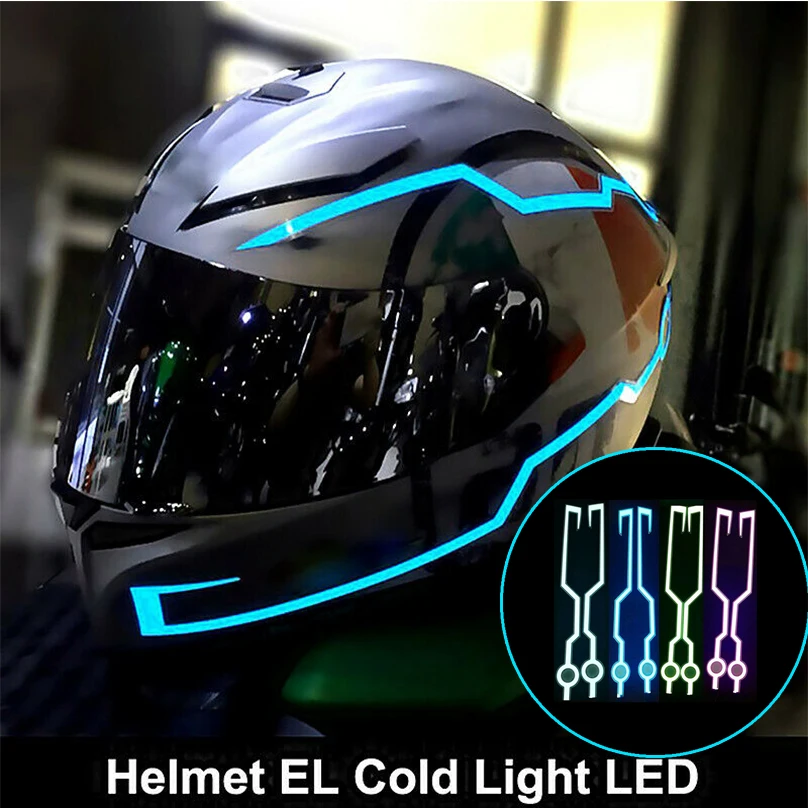 

Rechargeable Motorcycle Helmet Cold Light Strip Sticker Night Riding Signal Lamp