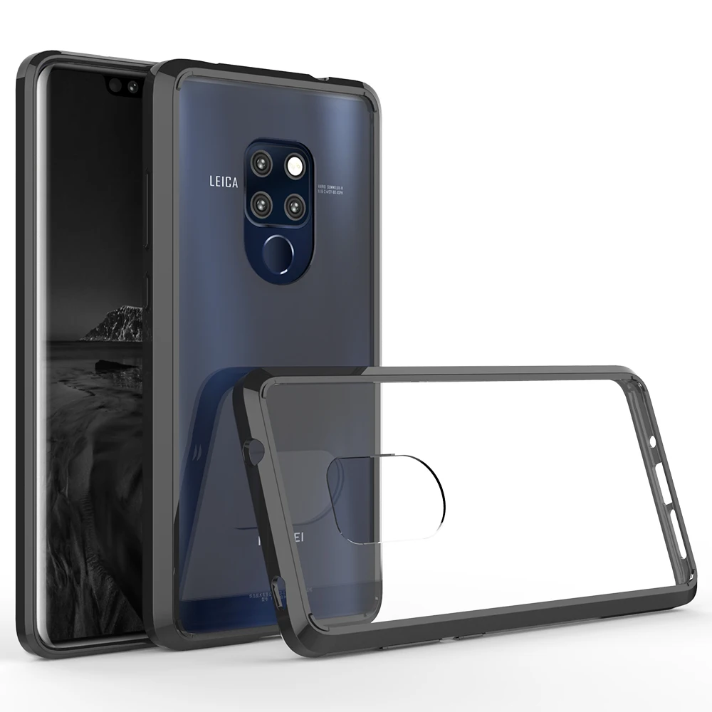 Новый чехол для Huawei Mate 20 роскошный мягкий ТПУ + ПК прозрачный силиконовый с полным