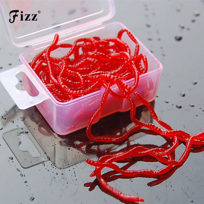 

20g/Box Artificial Blood Worm Smell Lure Soft Rubber Fishing Lure Bait Fishing Tackle Accessories Dropshipping