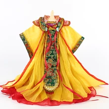 New Peosonality Chinese Traditional Exquisite Dress For Girl Dolls Ancient Dress For 30CM Dolls DIY Hanmade Doll AccessoriesZ824 32cm traditional chinese queen dolls pretty girl bjd dolls movies