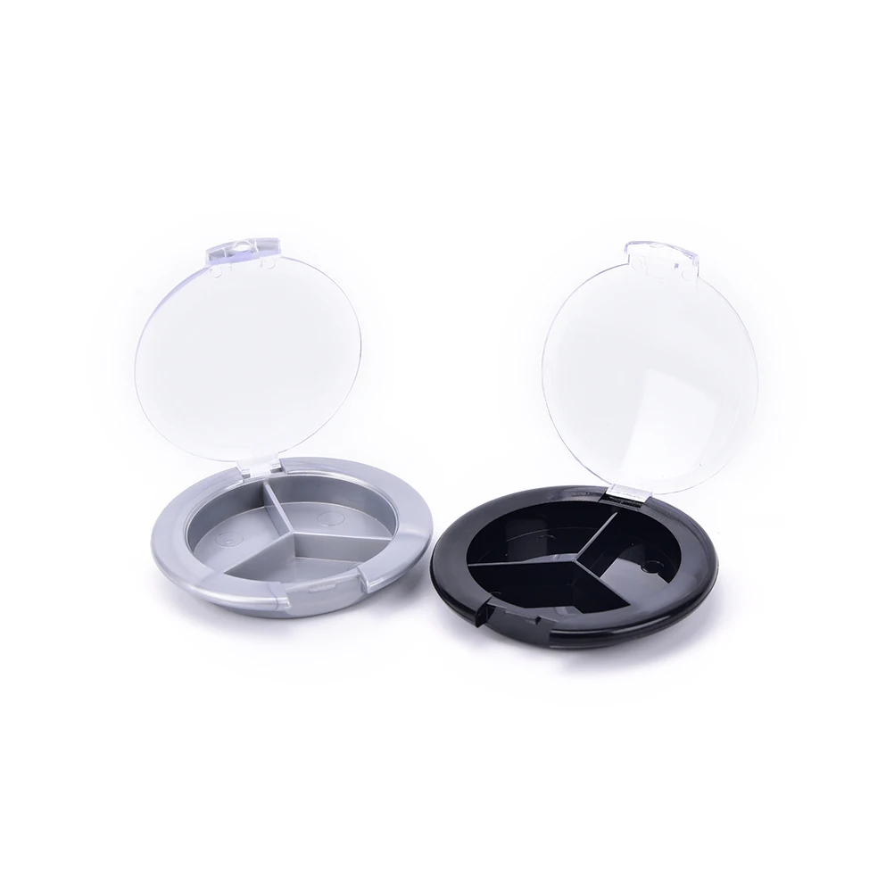 

1PCS Mini Plastic Empty Eyeshadow Case Palette Single Case Round Jar Powder Cosmetics Compact Container DIY Makeup Tool