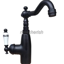 Черное масло античная латунь Одиночная Вращающаяся Ручка Кухня Раковина кран смеситель, кран для раковины csf108