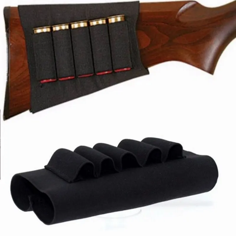 Airsoft Rifle Hunting Tactical Shotgun Pouches 5 Butt Cartridges Stock