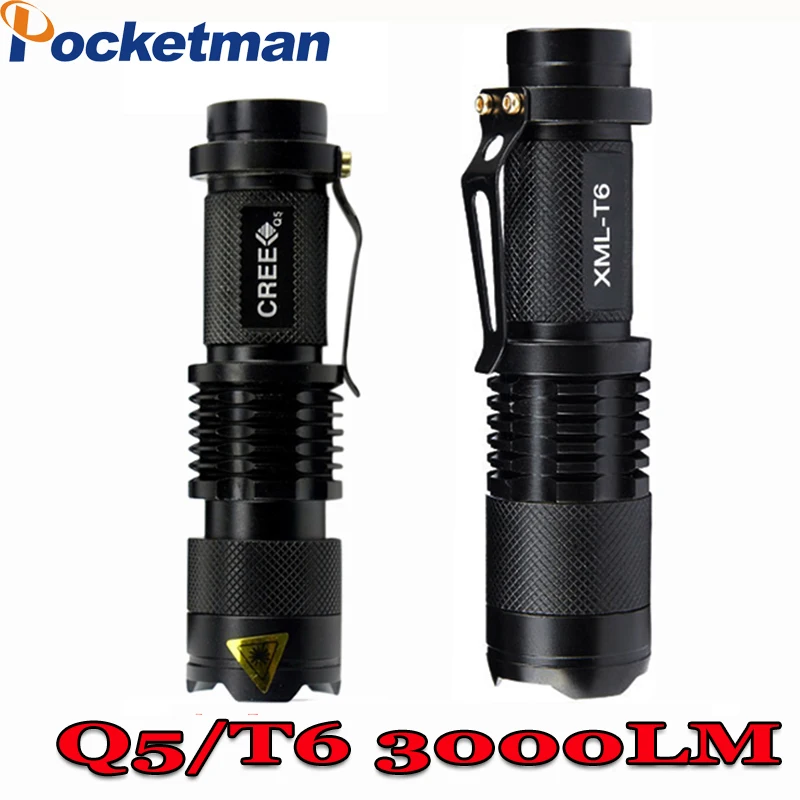 

Mini Light xml t6 q5 flashlight powerful Zoomable Tactical Flashlight waterproof led torch lanterna flash max 3000LM ZK93