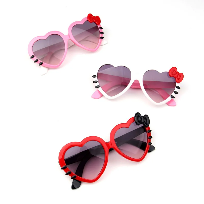 Детские солнцезащитные очки с сердечками, милые детские очки для мальчиков и девочек, детские солнцезащитные очки, оттенки для детей, UA400
