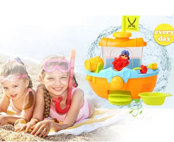 

Kids Shower Bath Toys Infants and children play in the water bath toys Large Pirate Ship swimming water flower educational toys