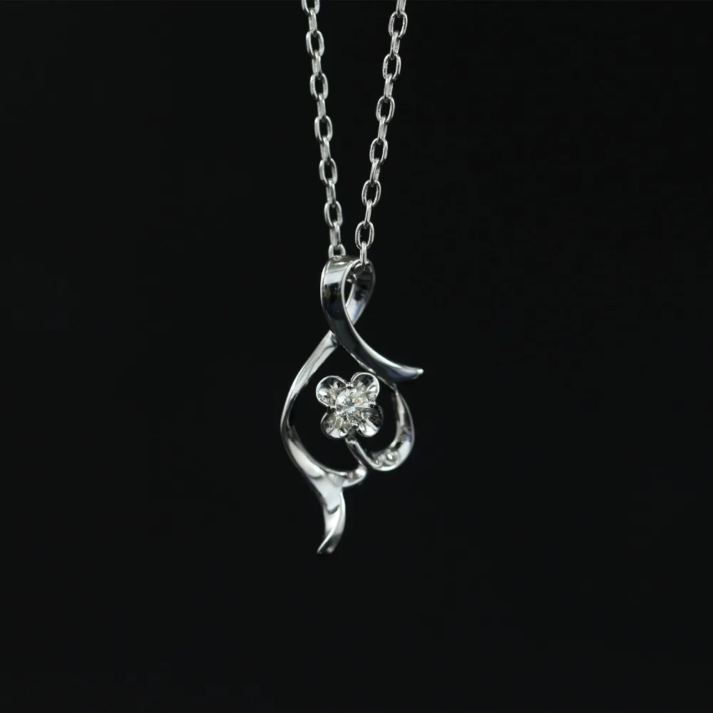 

LASAMERO Halo 0.064CT 18k Gold Round Cut Square Center Pave Set Natural Diamond Pendant Necklace Chain Women Fine Jewelry