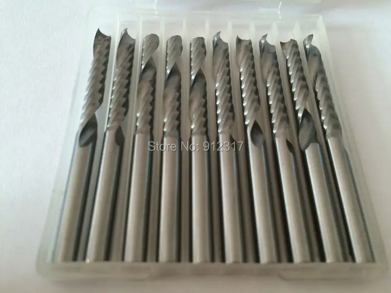 

10pcs 6X25mm one flute spiral cutter,cnc router bits,engraving tool bits,cutting tools,wood router bits
