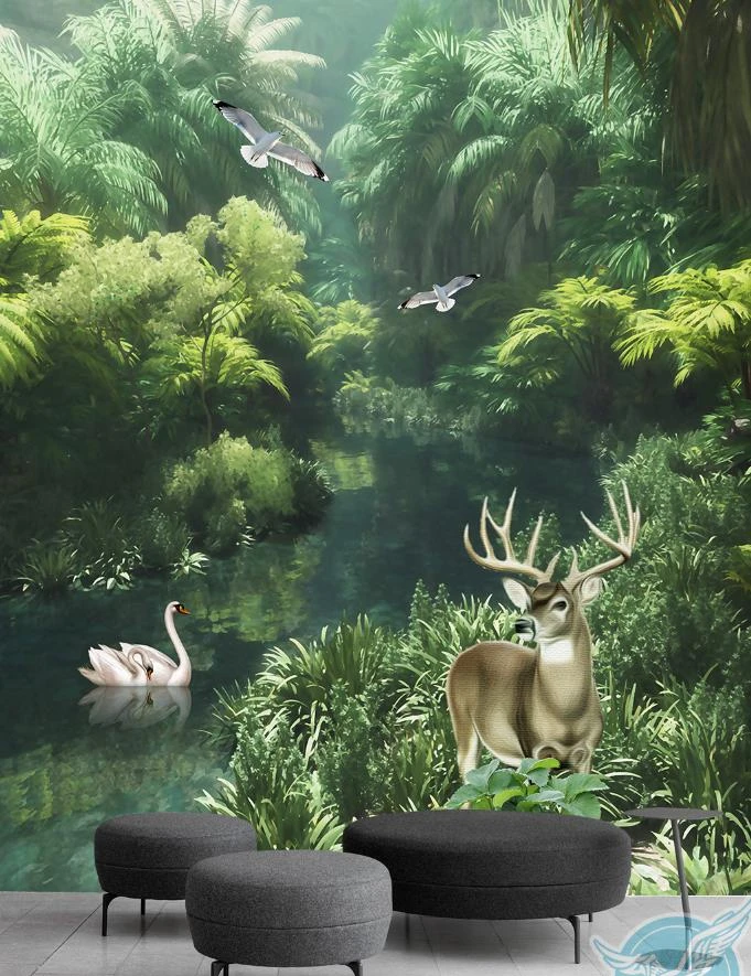 customize 3D Photo Wallpaper Hand Painted Tropical Rainforest Landscape  Wallpapers For Living Room Background wall paper rolls|landscape wallpaper| wallpapers for living roomphoto wallpaper - AliExpress