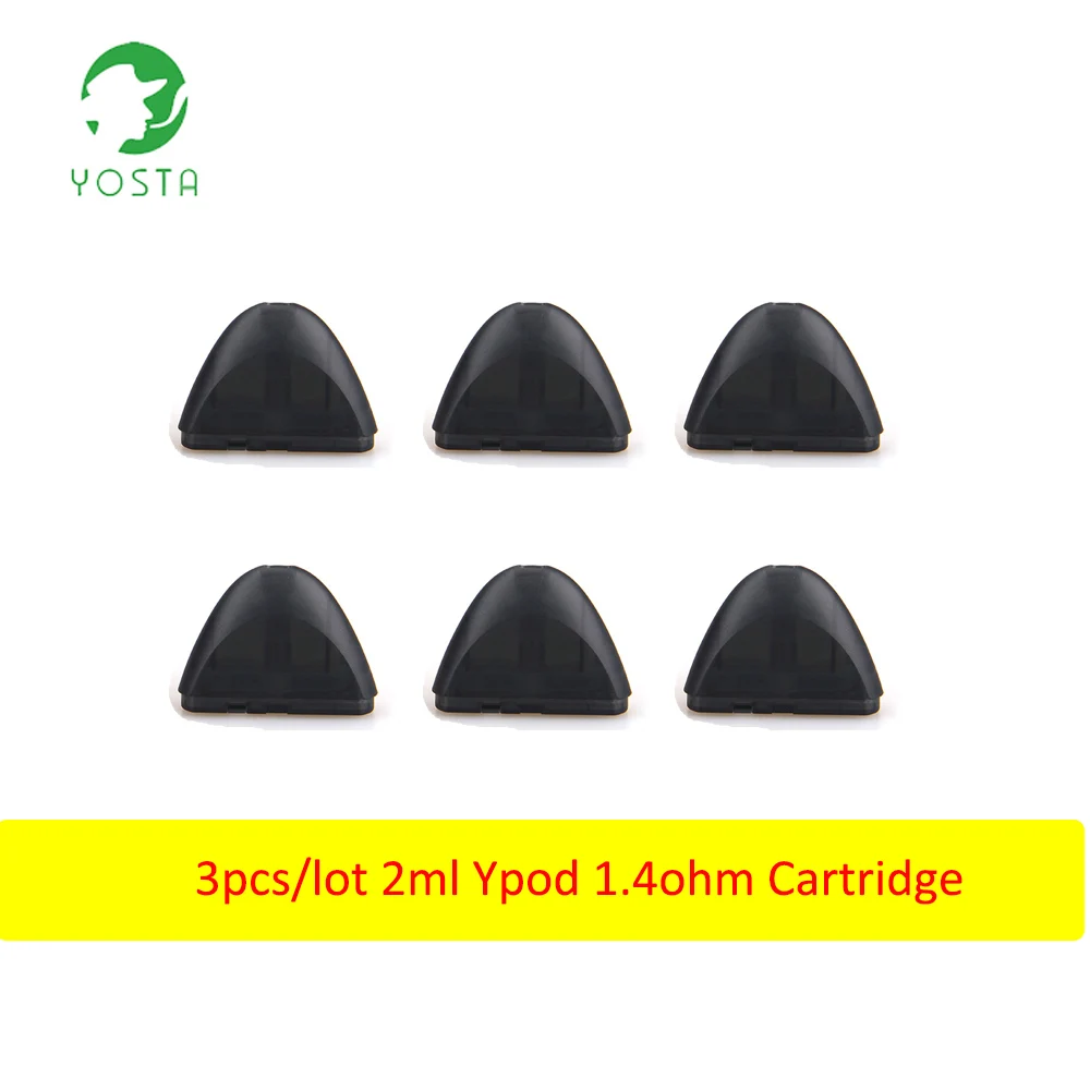 

Original 3pcs/lot Yosta 2ml Refillable Cartridge Tank Atomizer 1.4ohm Replacement Pod for Yosta Ypod Electronic Cigarette Kit
