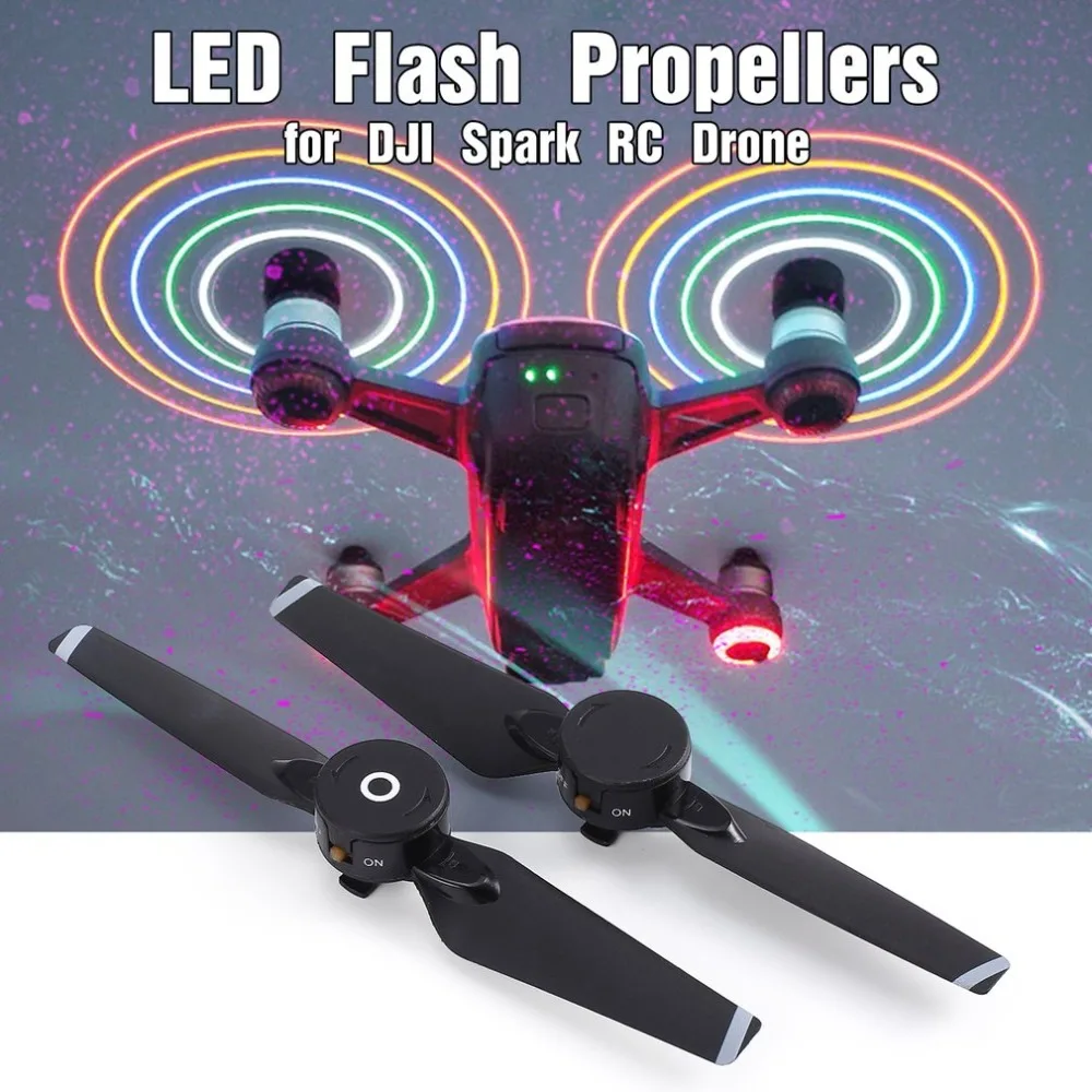 

4730 LED Flash Quick Release CW CCW Propellers Blades Props Spare Parts for DJI Spark RC Drone Quadcopter Aircraft UAV