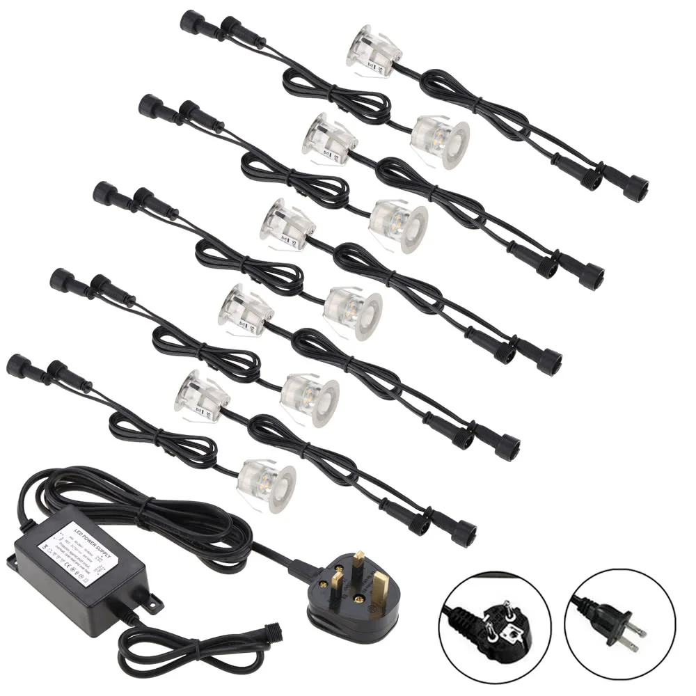 

10pcs 20pcs LED Underground Stair Light IP67 Super Brightness Outdoor Ground Path Buried Landscape Outdoor Lights LED Step spotlight DC12V