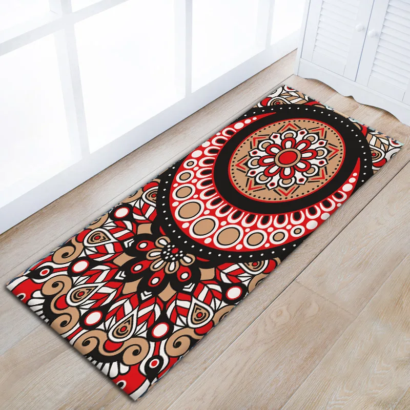 Zeegle Mandala Floral Door Mats Asorbent Kitchen Floor Carpet Non-slip Area Rug For Living Room Bedroom Carpets Bedside Mats