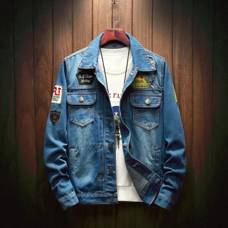 Mens Denim Jacket  Casual Slim Plus Size 5XL Bomber Jacket Men Hip Hop Quality Cowboy Men