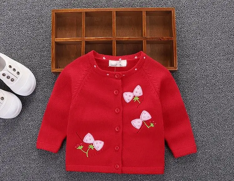 Модный повседневный тонкий свитер для детей 0-2 лет; Хлопковый вязаный кардиган; сезон весна-осень; свитер для маленьких девочек; пальто