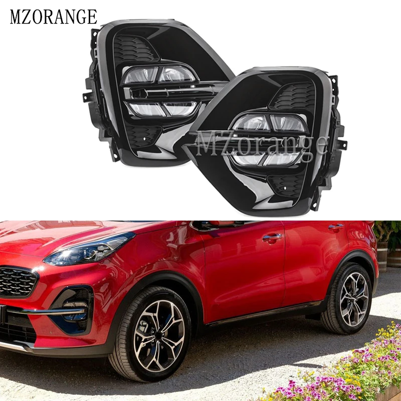 MZORANGE 1 комплект белый дневной ходовой светильник для Kia KX5 sportage DRL Светодиодный дневной светильник передний бампер противотуманная фара для автомобиля