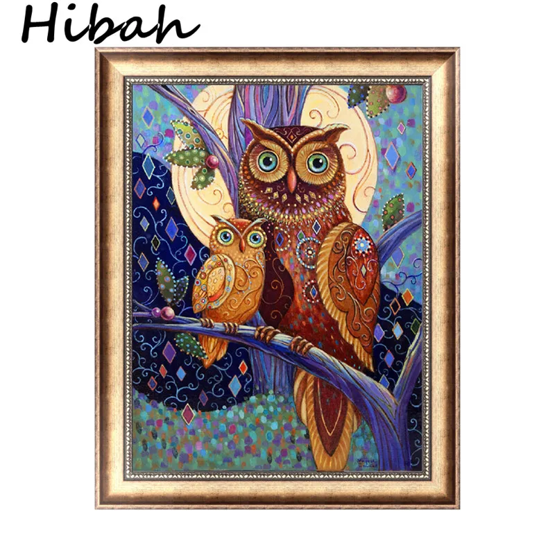 

5D Diamond Cross Stitch Diamond Embroidery Animal Owl 3D Diamond Mosaic Needlework Christmas Gift