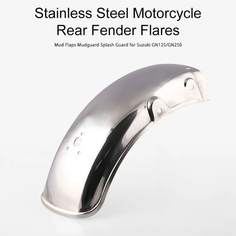

Stainless Steel Motorcycle Rear Fender Flares Mud Flaps Mudguard Splash Guard for Suzuki GN125/GN250