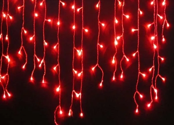 Горячая распродажа! Красный Рождественский комбинезон в стиле Свадебная вечеринка год украшения Шторы огни Светодиодный и формирующая листы для кровли 4 м 100 SMD гирлянды светодиодные Газа ледяной бар лампа гирлянды
