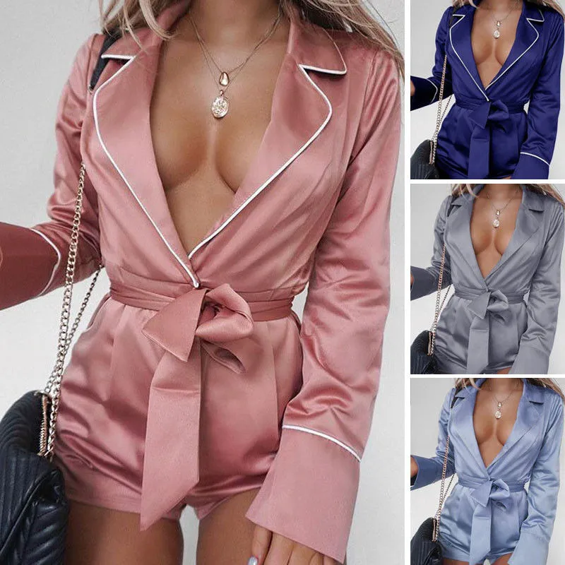 

Holiday Party Elegant V Neck Cloak Long Sleeve Solid High Waist Sexy Jumpsuit Autumn Women Bandage High Waist Casual Jumpsuit