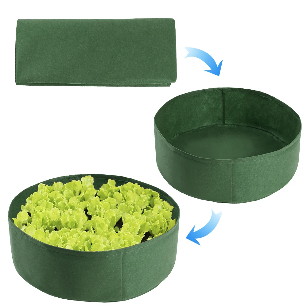Garden Felt Grow Bag Green Planter Gardening Flower Extra Large Raised Planting Bed Seedling Nursery Grow Bags Growing Pot Garden Felt Grow Bag Green Planter Gardening Flower Extra Large Raised Planting Bed Seedling Nursery Grow Bags Growing Pot