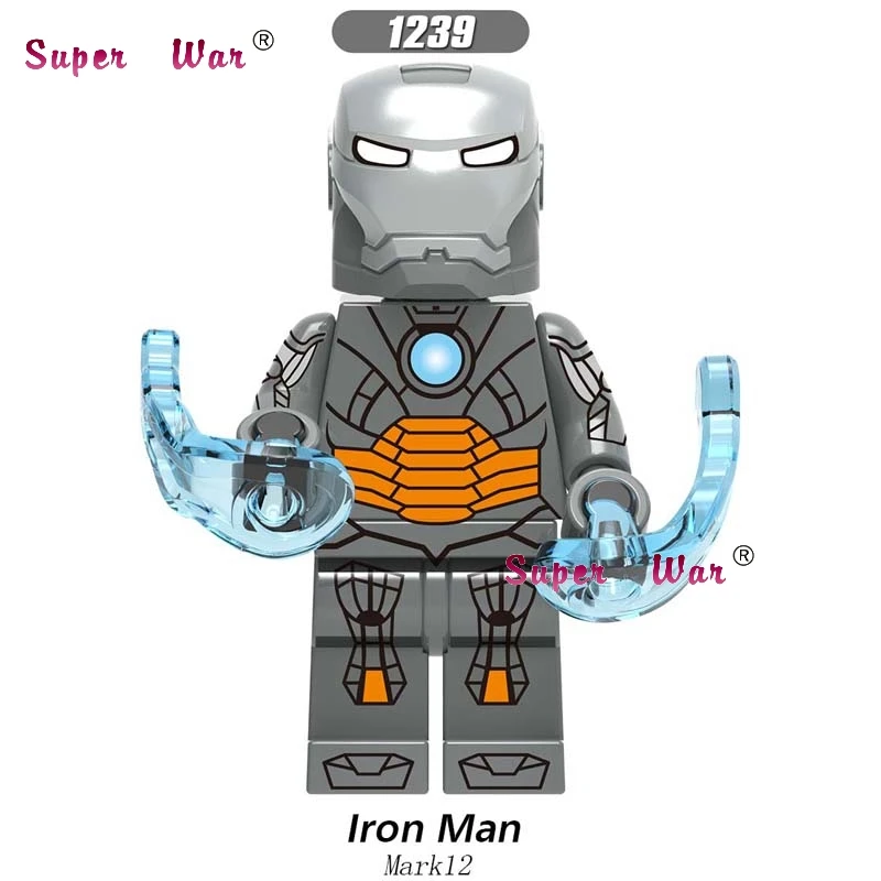 50 шт. Мстители эндгейм Железный человек Tony Stark Mark24 Mark25 Mark29 Mark30 Mark31 Mark32 строительный блок для детей - Цвет: XH1239
