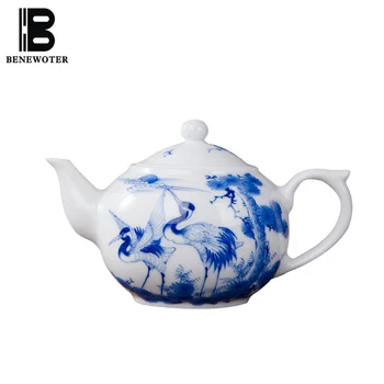 

230ml Jingdezhen Ceramic Teapot Chinese Hand Painted Underglaze Crane Tea Pot Home Kettle Kung Fu Tea Set Office Drinkware Gift