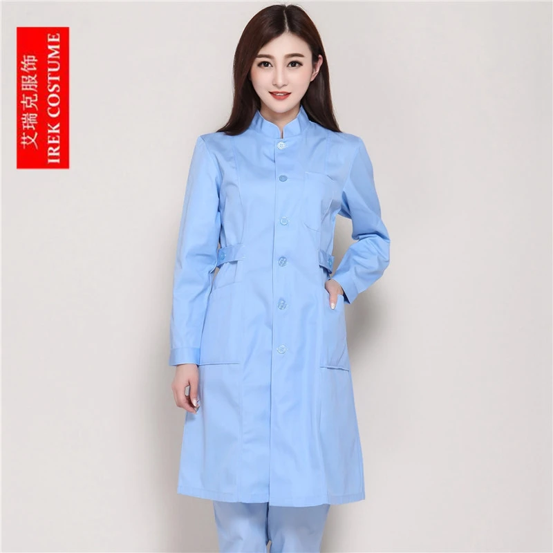 2018 New Women Doctor's Overall Lab Coat Long Gown Hospital Nurse