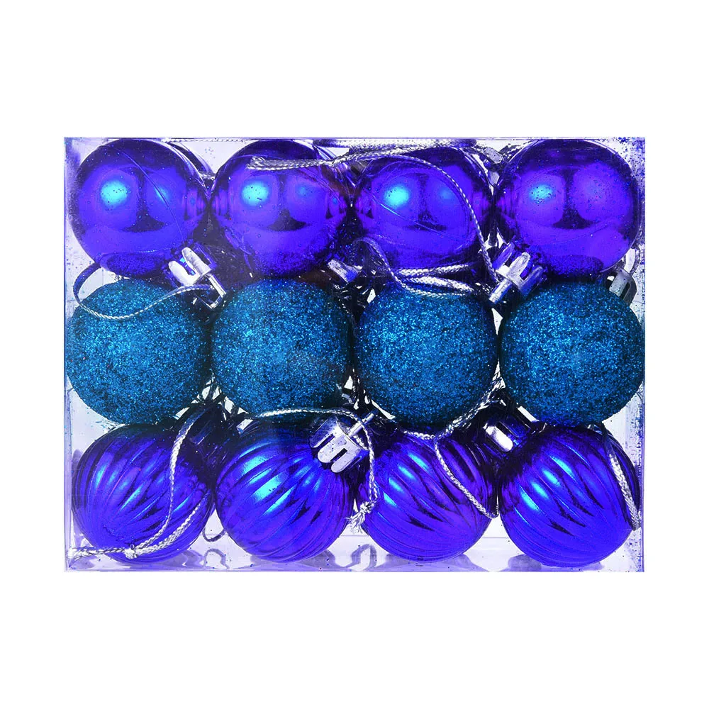 24 шт. 30 мм елка на Рождество Рождественская елка DIY висячий шар для дома Рождественские вечерние декоративное украшение Рождественские круглые украшения# T1P - Цвет: Blue