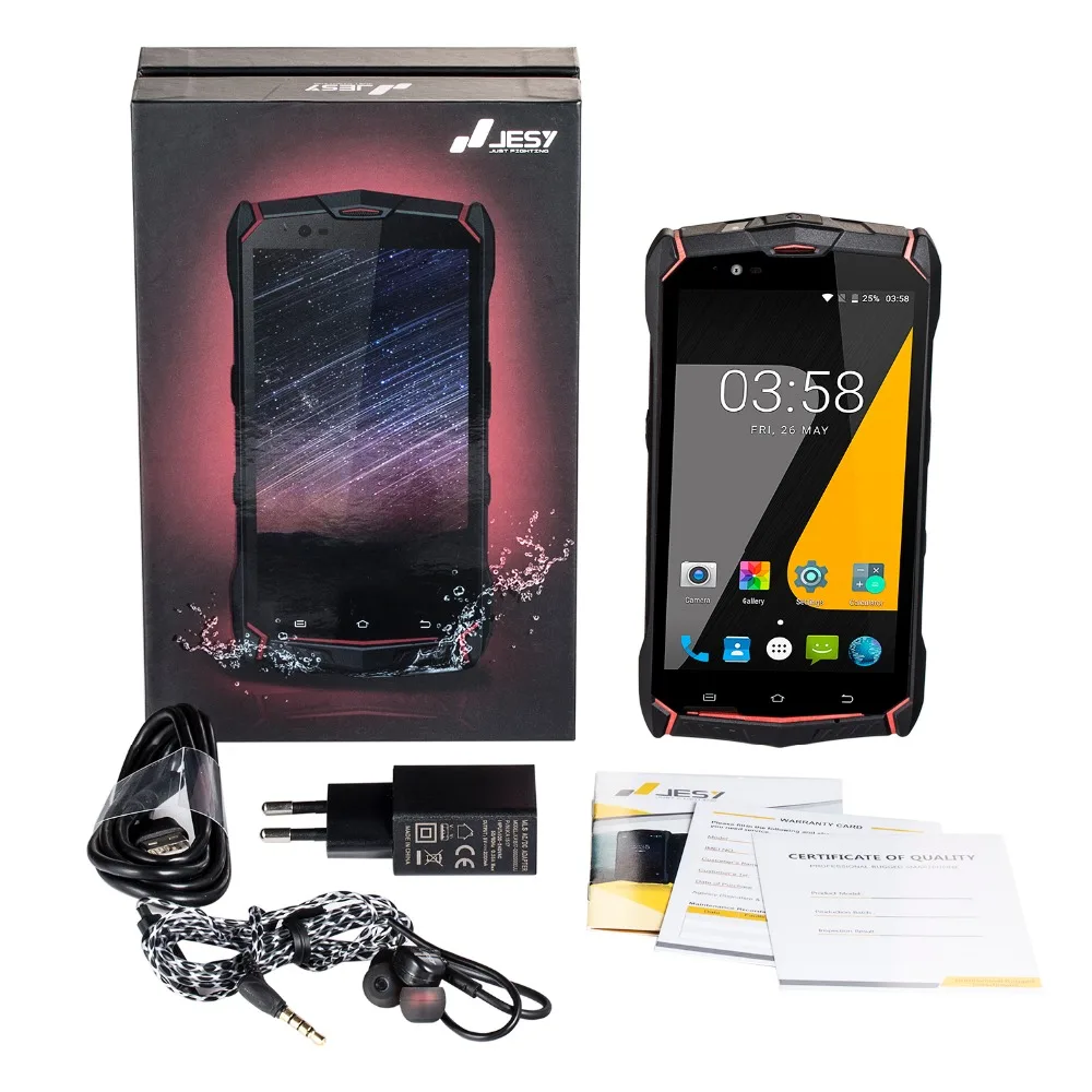JESY J9S 3 водонепроницаемый смартфон R1 IP68 4G ударопрочный ram 64GB rom 5 &quotNFC отпечаток