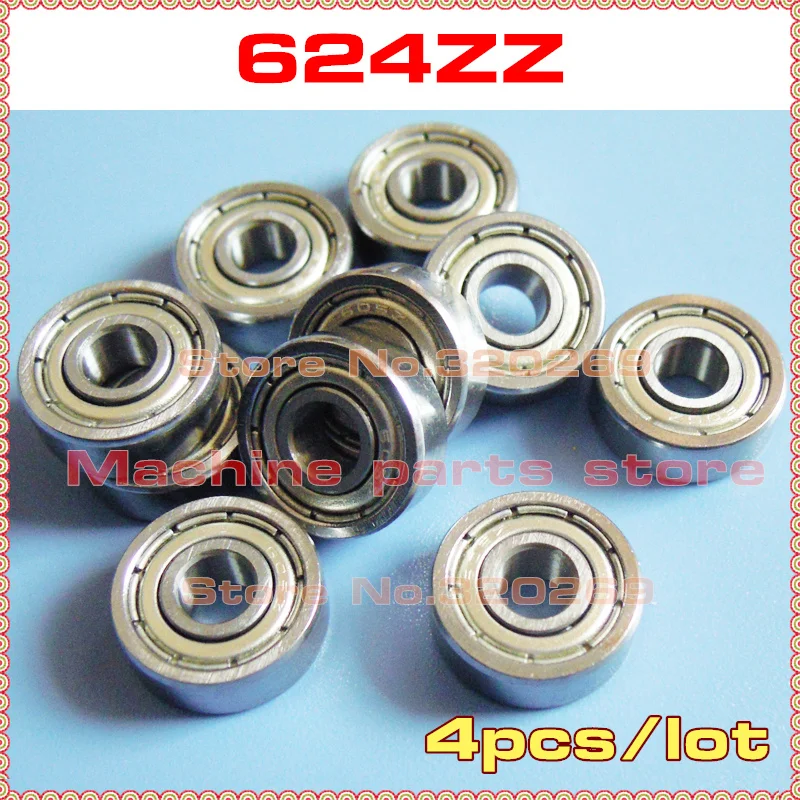 4 шт. 624 624ZZ F624ZZ фланцевый F624 F624-2Z миниатюрный экранированный крышка фланца вала