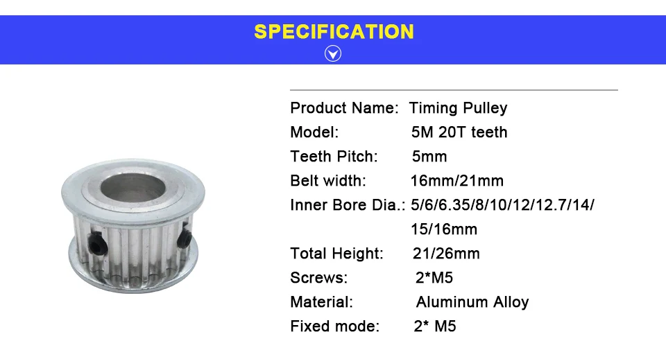 LUPULLEY 2 шт. HTD 5 м зубчатый шкив 20 T 20 Зубы диаметр 5/6/6,35/8/10/12/12,7/14/15/16 мм 15 мм/20 мм синхронный приводной ремень шкивы