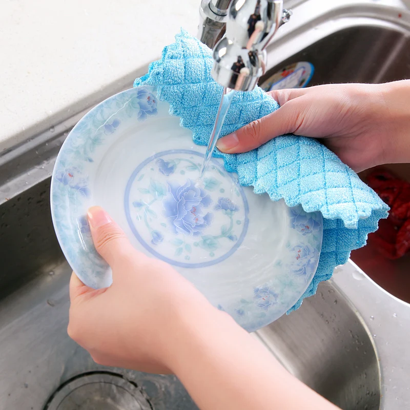 Creative Home High Efficient Anti Greasy Color Dish Cloth,Superfine