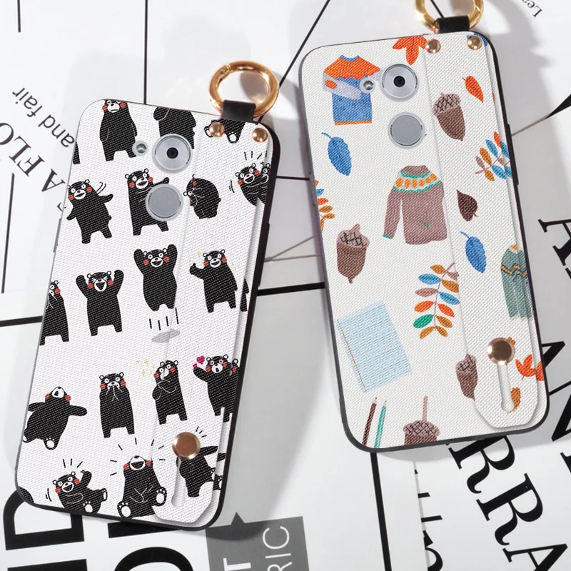 

Soft Silicone Wristband Cover For Huawei Honor 4C 5C 6C Pro GR3 GT3 Cute Bear Skin Strap Case For Huawei Mate 7 8 9 Pro