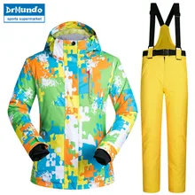 Высокое качество мужской лыжный костюм мужские уличные зимние куртки брюки ветрозащитные непромокаемые сноубордические костюмы зимние лыжные куртки бренды