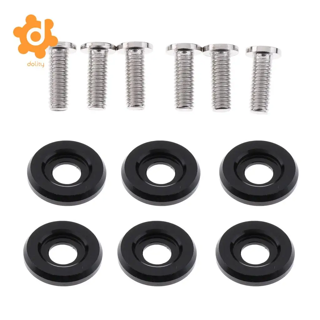 dolity 6 Set M6x20mm Aluminium License Plate Frame Bumper Bolt Screw Kits