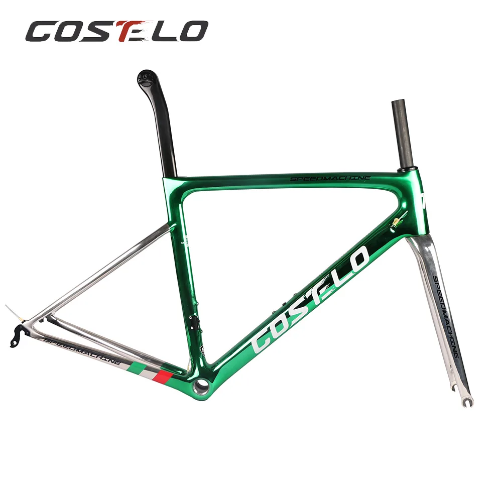 

2019 Costelo Speedmachine 3.0 Electroplate DISC ultralight 790g carbon fiber road bike frame bicycle bicicleta frame cheap frame