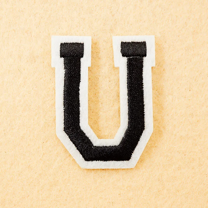 Буквы: U(Размер: 4*5,5 см) DIY Нагрудный Знак Вышитые Симпатичные значки хиппи железа на детей Мультяшные нашивки для наклейки для одежды