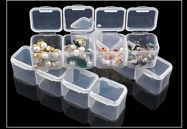 28 slots Diamond Painting Rhinestone Storage Box Nail Art Plastic Case Rings Accessories Display Container Organizer
