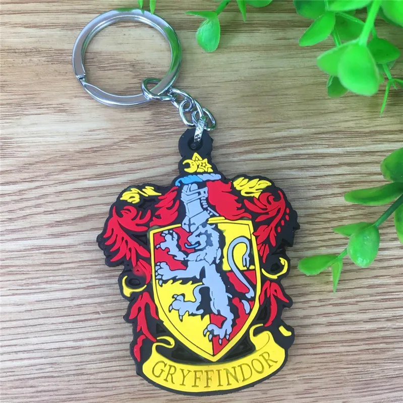 Горячий hp глиняный брелок хогварт Гриффиндор Hufflepufff Ravenclaww Slytherinn символ брелок ПВХ игрушка-брелок подарки для фанатов подарки