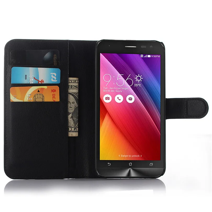 

Luxury PU Leather Flip Cover For ASUS ZenFone 2 Laser ZE500KL ZE500KG Z00RD Z00ED ZE 500 KL KG 5.0'' Phone Case For ASUS_Z00RD