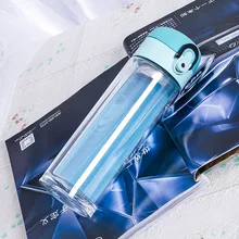 Открытый Вакуумного Колбы лабораторные чашка путешествия Кружки Портативный двойными стенками Стекло прозрачная вода Чашки Бутылочки фильтр Бутылка для заварки Посуда для напитков