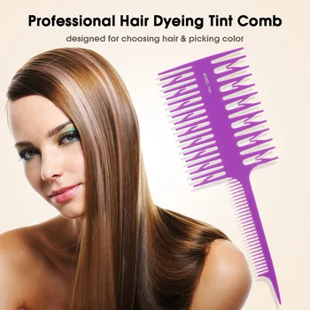 

Professional Hair Styling Coloring Dyeing Tint Comb Salon Tool Sectioning Highlighting Weaving Cutting Comb for Hairdressing